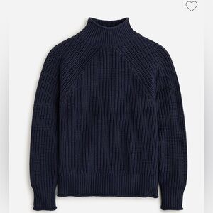 J Crew relaxed rollneck Cable Knit Sweater Small